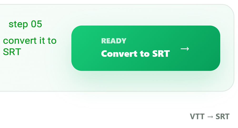 Copy or download the SRT file created from WebVTT subtitles