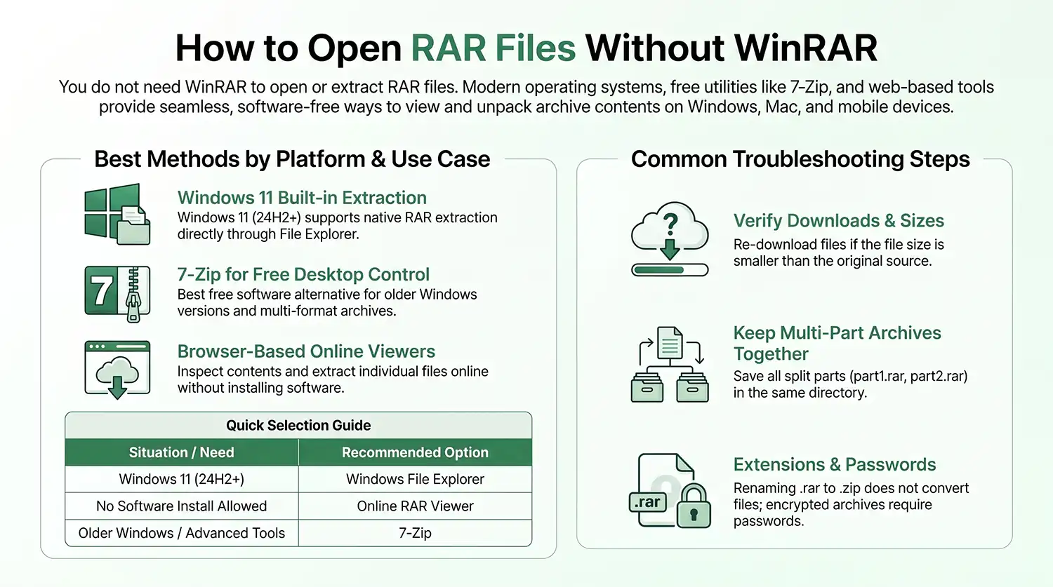 How to Open RAR Files Without WinRAR